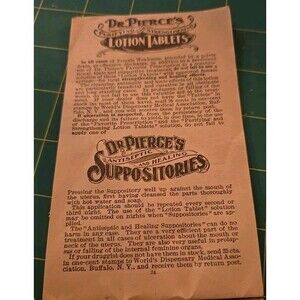 1906 ORIGINAL ADVERTISING Pierces Medicine 119 YEARS OLD PAPER AD